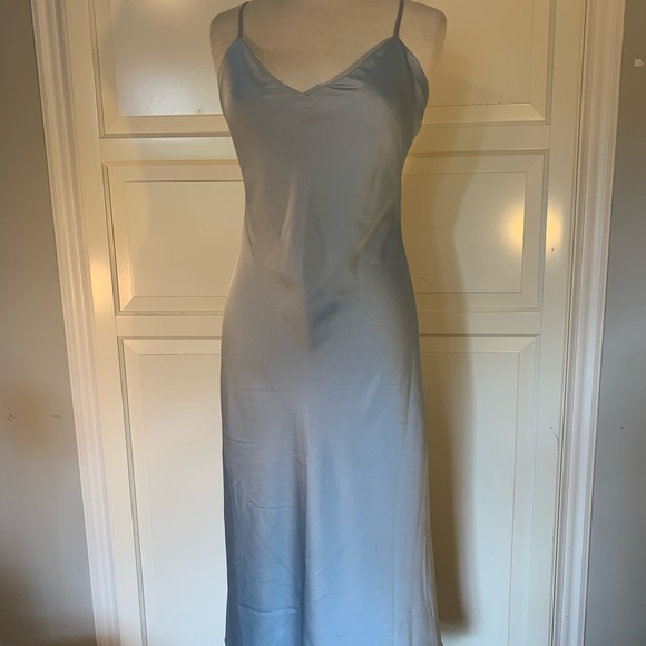 Abercrombie Baby Blue Satin Summer Dress - Picture 6 of 6